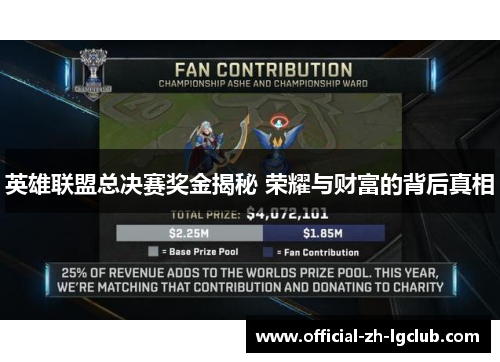 英雄联盟总决赛奖金揭秘 荣耀与财富的背后真相