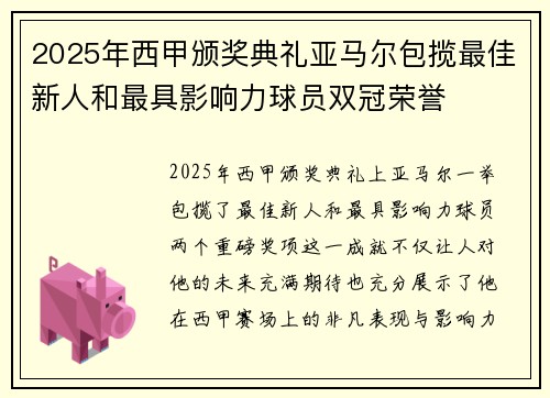 2025年西甲颁奖典礼亚马尔包揽最佳新人和最具影响力球员双冠荣誉 2025年西甲颁奖典礼亚马尔包揽最佳新人和最具影响力球员双冠荣誉